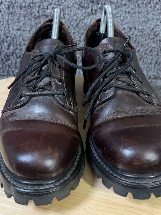 Frye Oxford Shoes Womens 7.5 Brown Leather Vintage Y2K Chunky Vibram Sole Boots - Picture 2 of 9